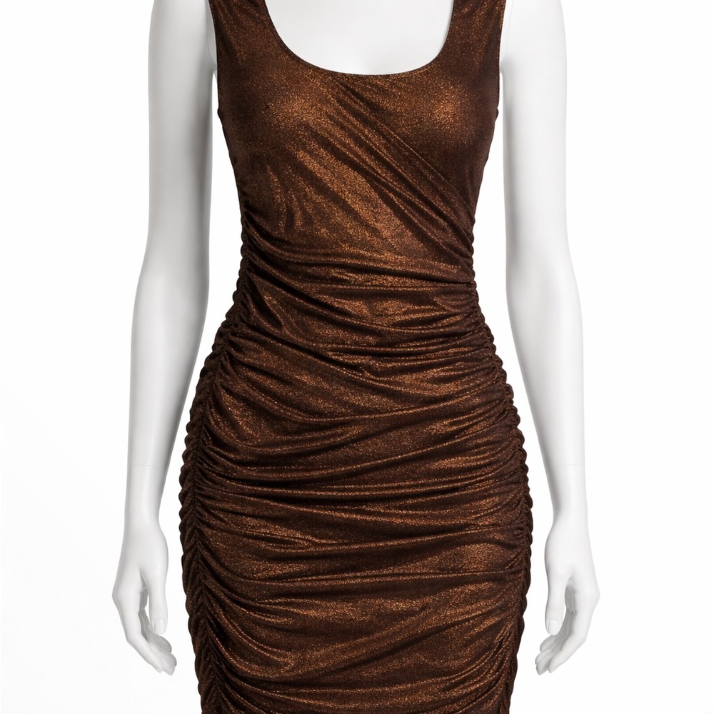 Guess Shimmering Brown Mini Dress